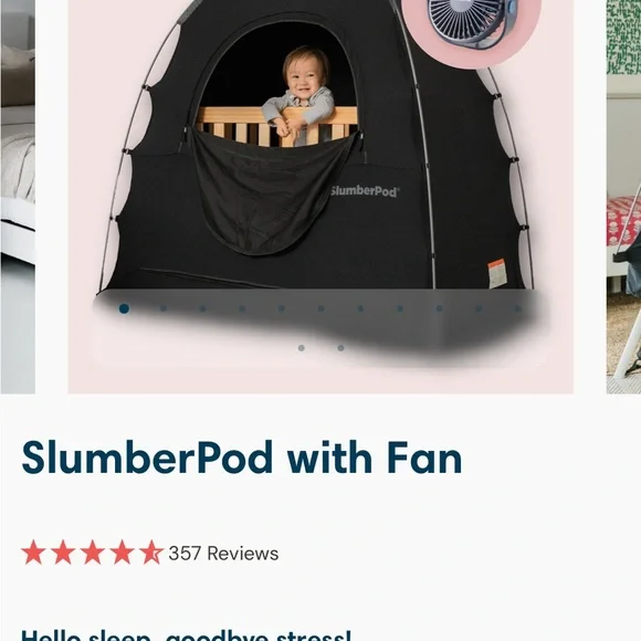 SlumberPod Privacy Tent with Fan - Picture 1 of 2